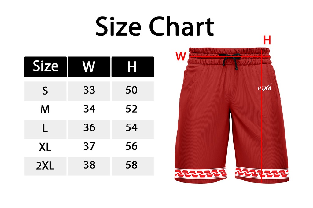 Hexa V-Cut Short 2300304 Red