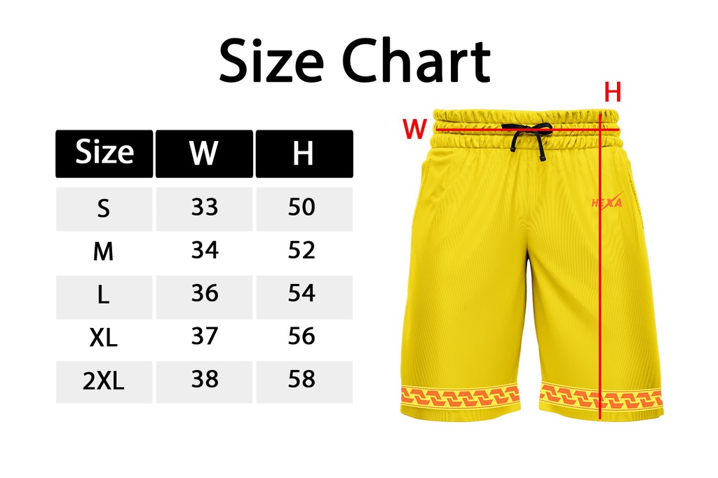 Hexa V-Cut Short 2300318 YLW