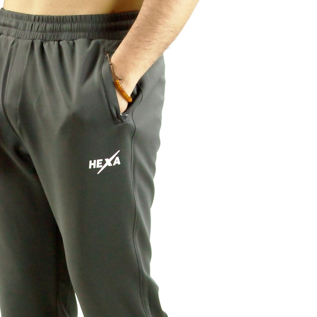 Hexa Straight Poly Pants GRY, 9300109