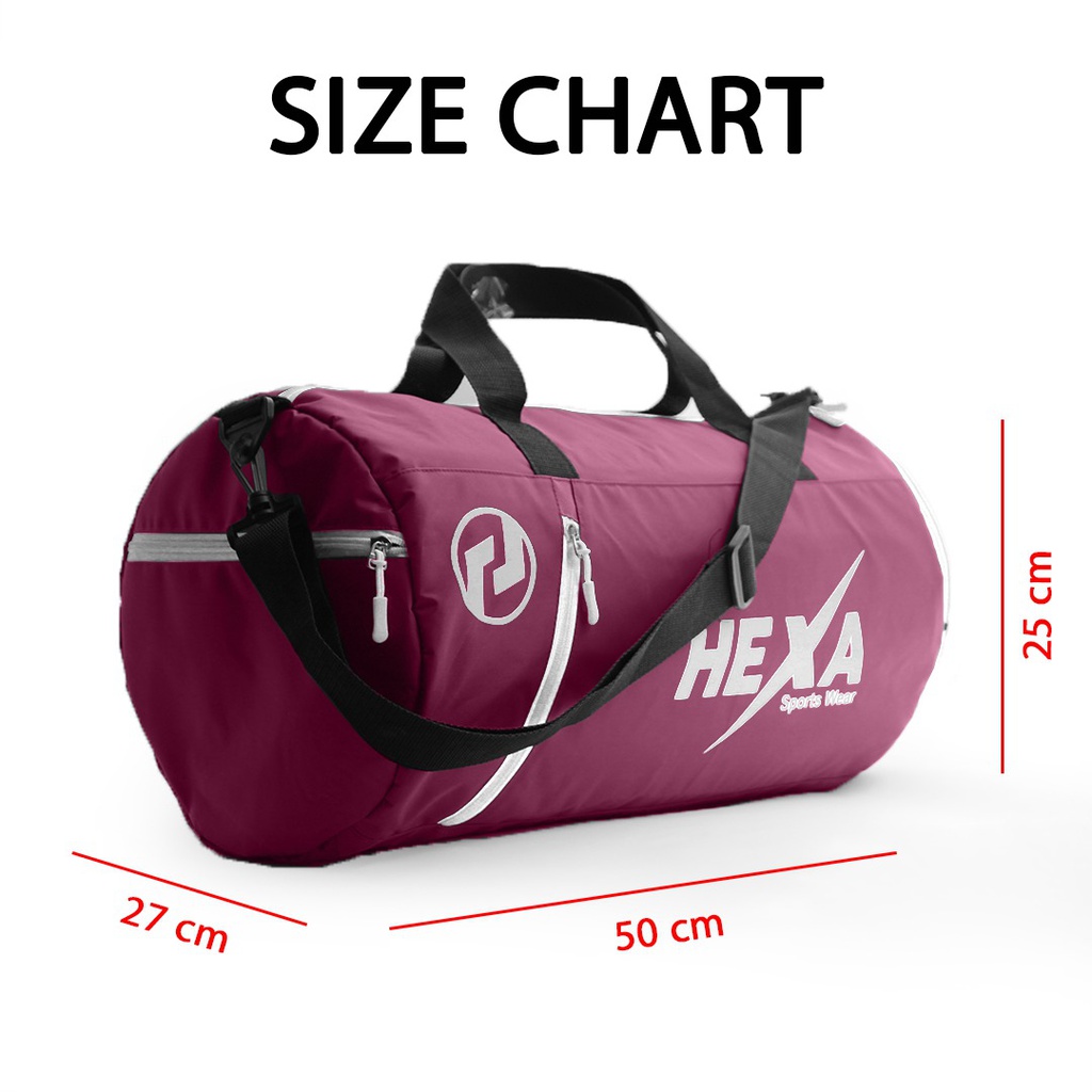 Hexa Sports Bag MRN/WHT 5000733