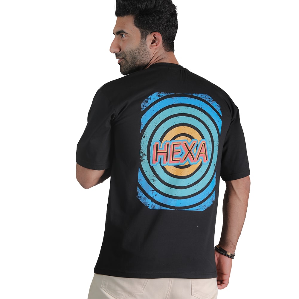 Hexa Comfy Oversize T-Shirt 1100325 Blk/Org