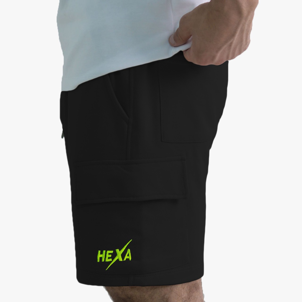 Hexa ABC SweatShort Blk/Grn, 2500212.