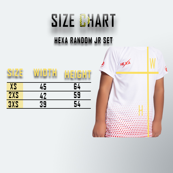 Hexa Random jr set. White/Red 4000201