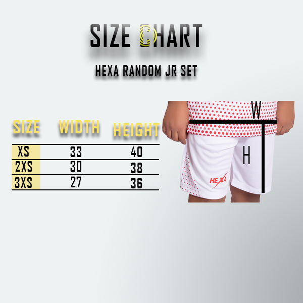 Hexa Random jr set. White/Red 4000201