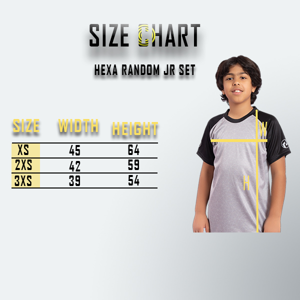 Hexa Random jr set. Grey/blk 4000204