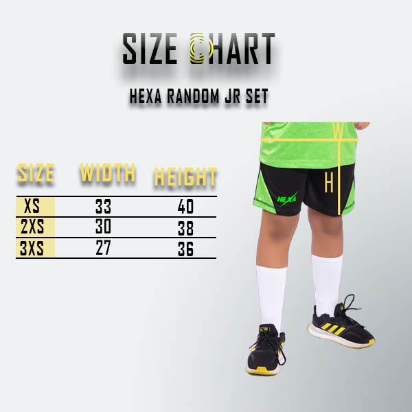 Hexa Random jr set. Green/blk 4000203