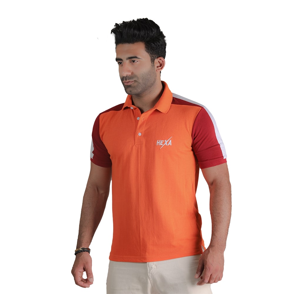 Hexa Polo Tech 1200711 Orang/Mron/Wht