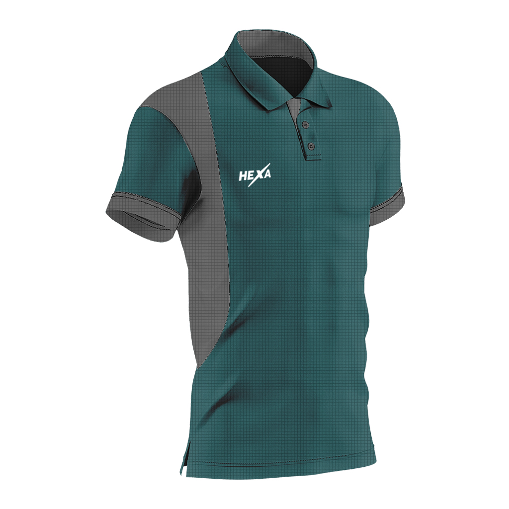Hexa Curve Polo D.GRN/GRY 1200312