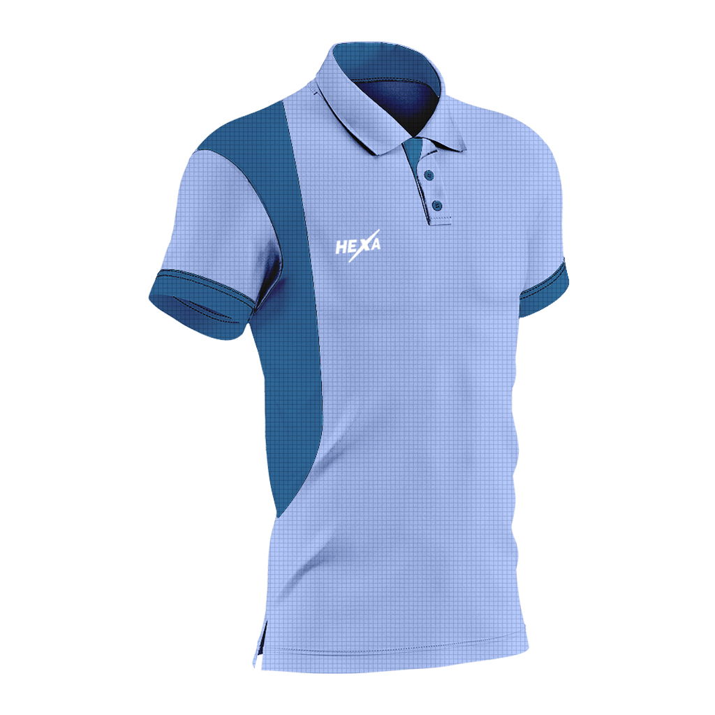 Hexa Curve Polo L.BLU/PET 1200314